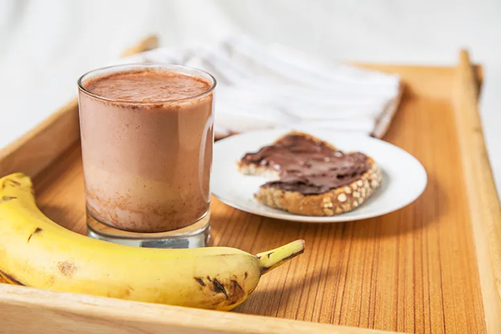 Smoothie banane, café et chocolat