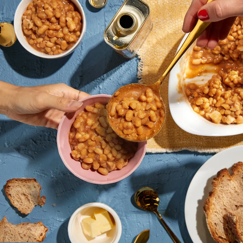 Fèves au lard au poulet de Cornouailles