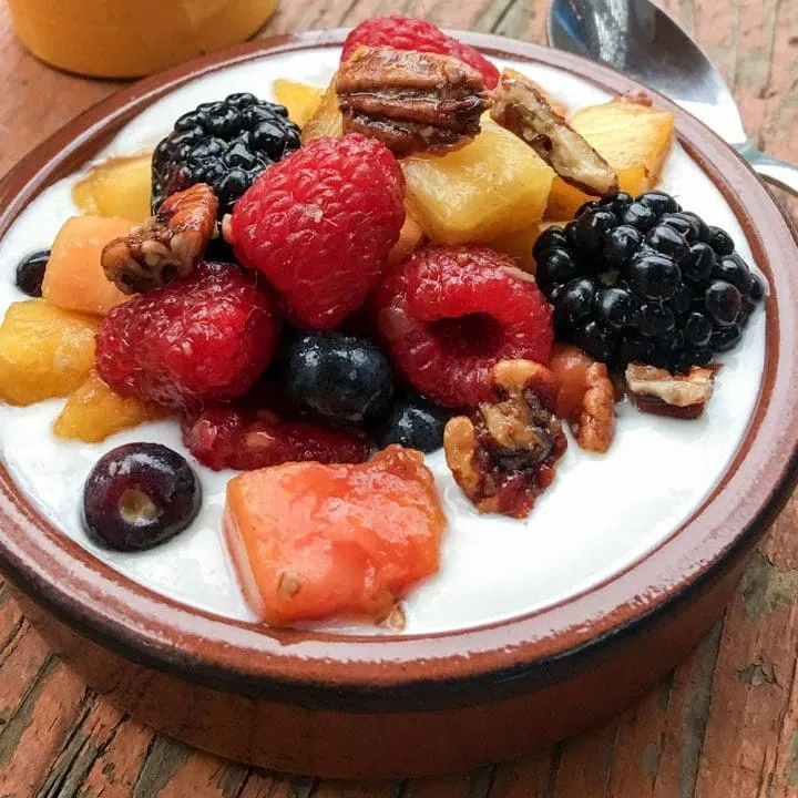 Salade de fruits au sirop de miel