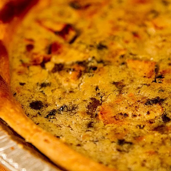 Quiche au boudin et pommes