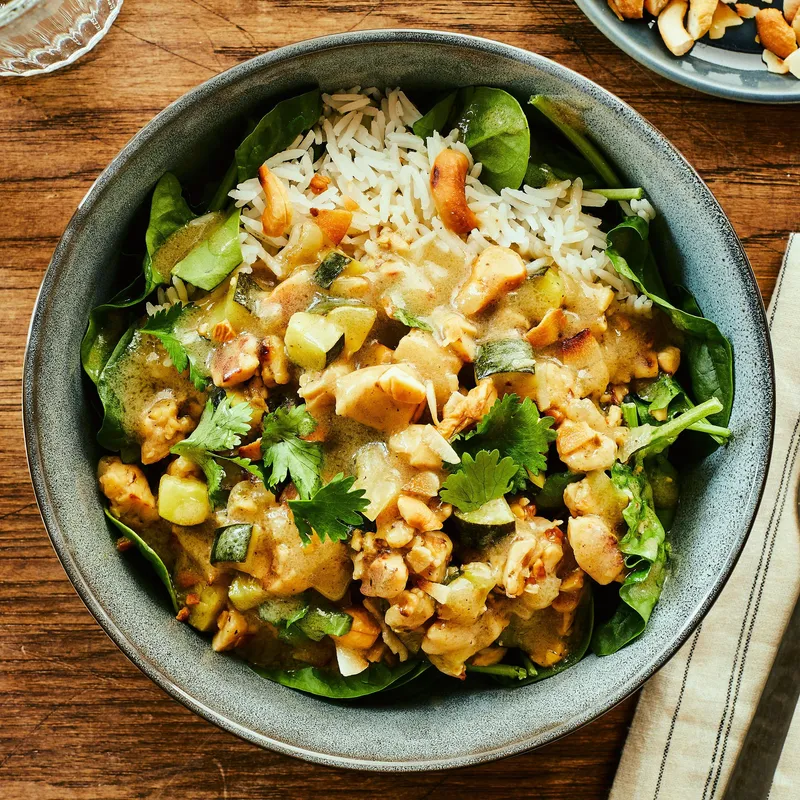 Cari vert au tempeh à la thaïe