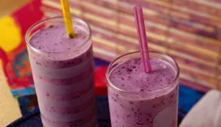 Yogourt frappé revigorant aux bleuets