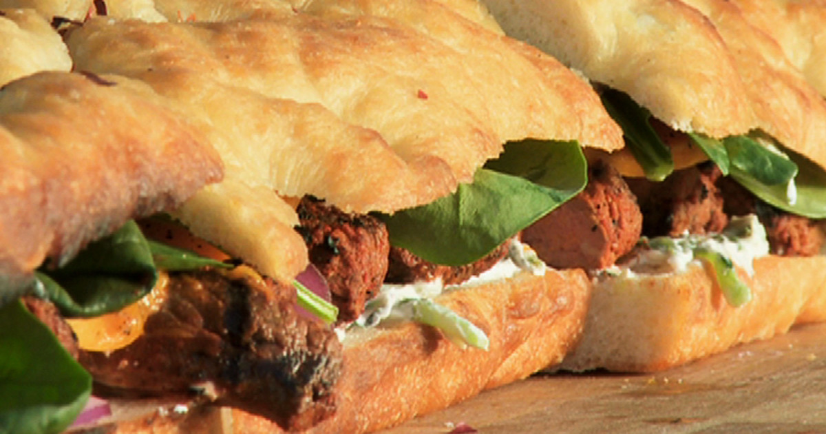 Focaccia d'agneau tandoori
