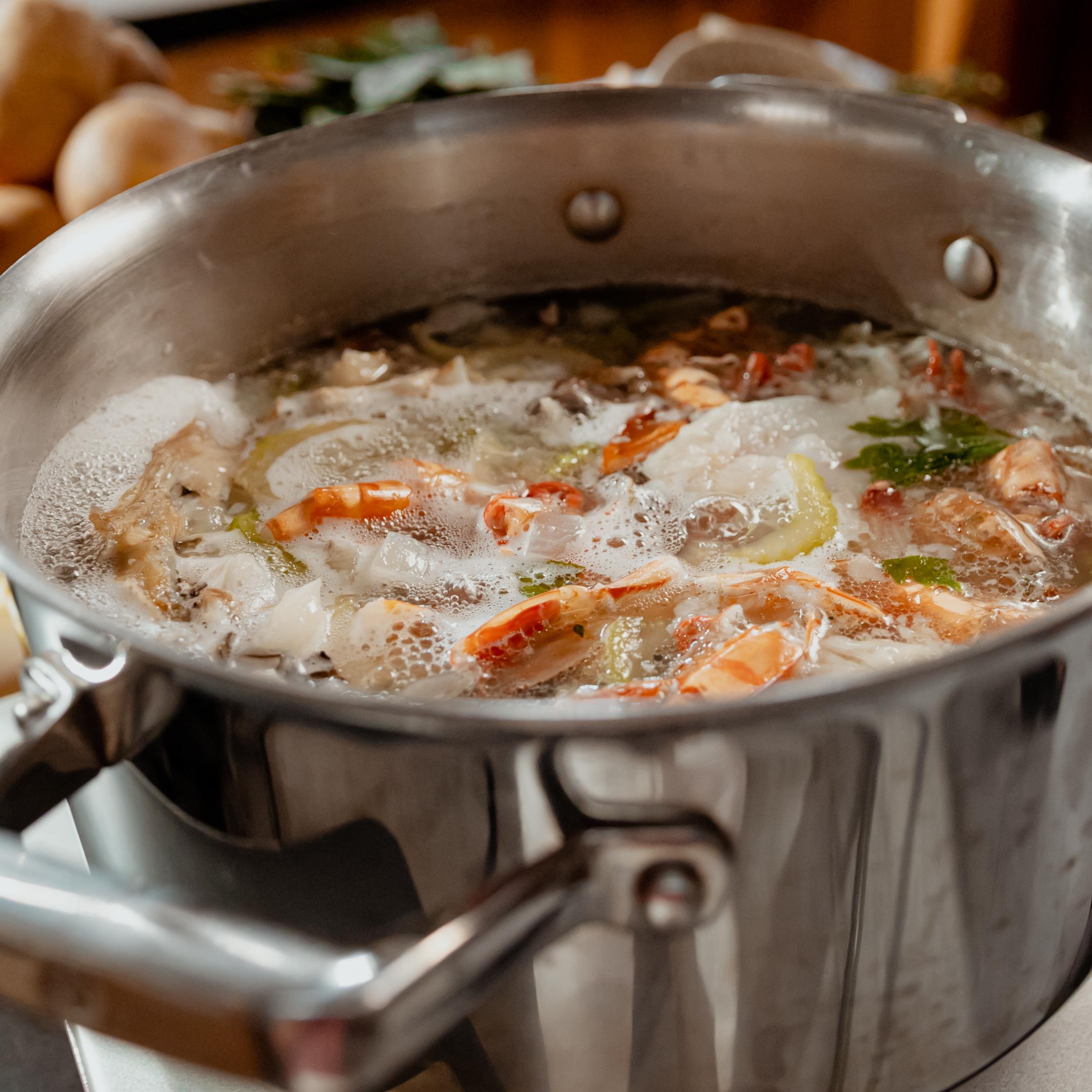 Fumet de poisson et de crevettes