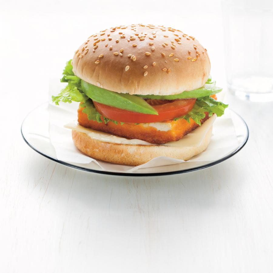 Burgers au tofu pané