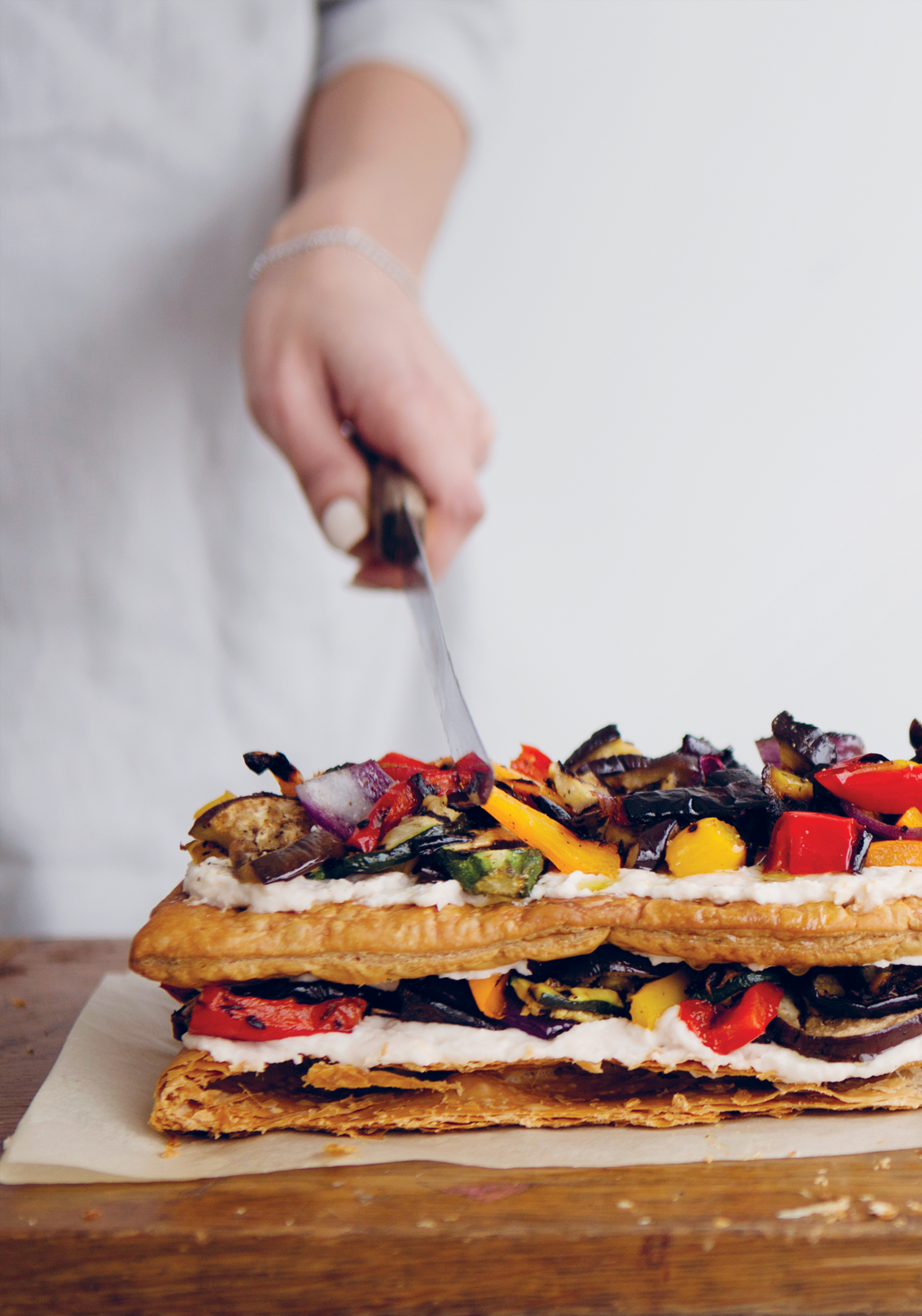 Millefeuille de légumes grillés
