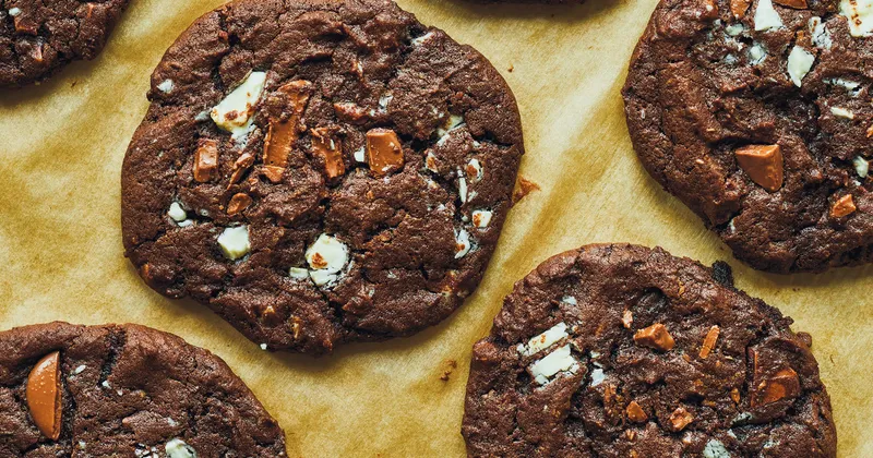 Biscuits triple chocolat