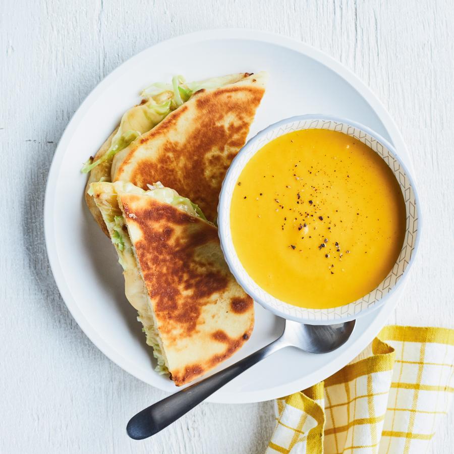 Crème de carottes et de lentilles rouges
