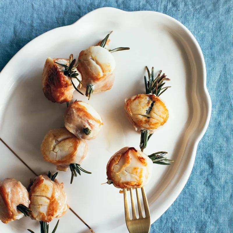 Brochettes de crevettes et de pétoncles