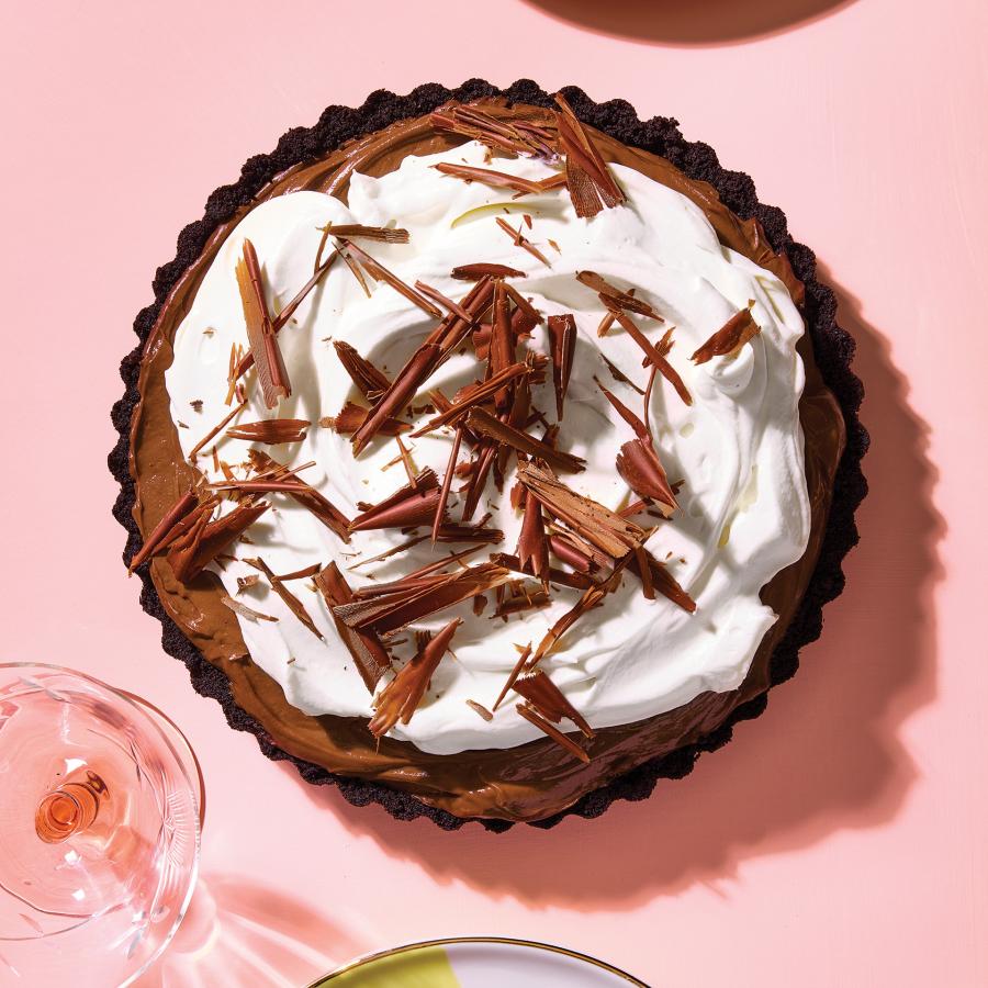 Tarte au chocolat et à la crème (Mississippi Mud Pie)
