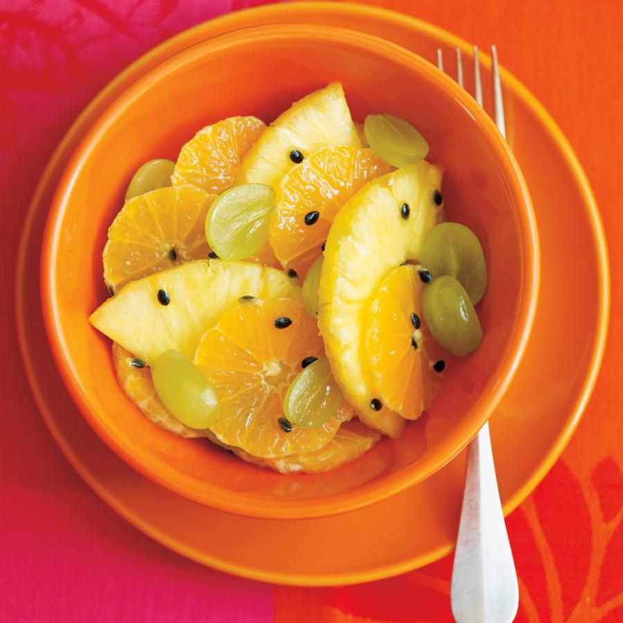 Salade de clémentines au fruit de la passion