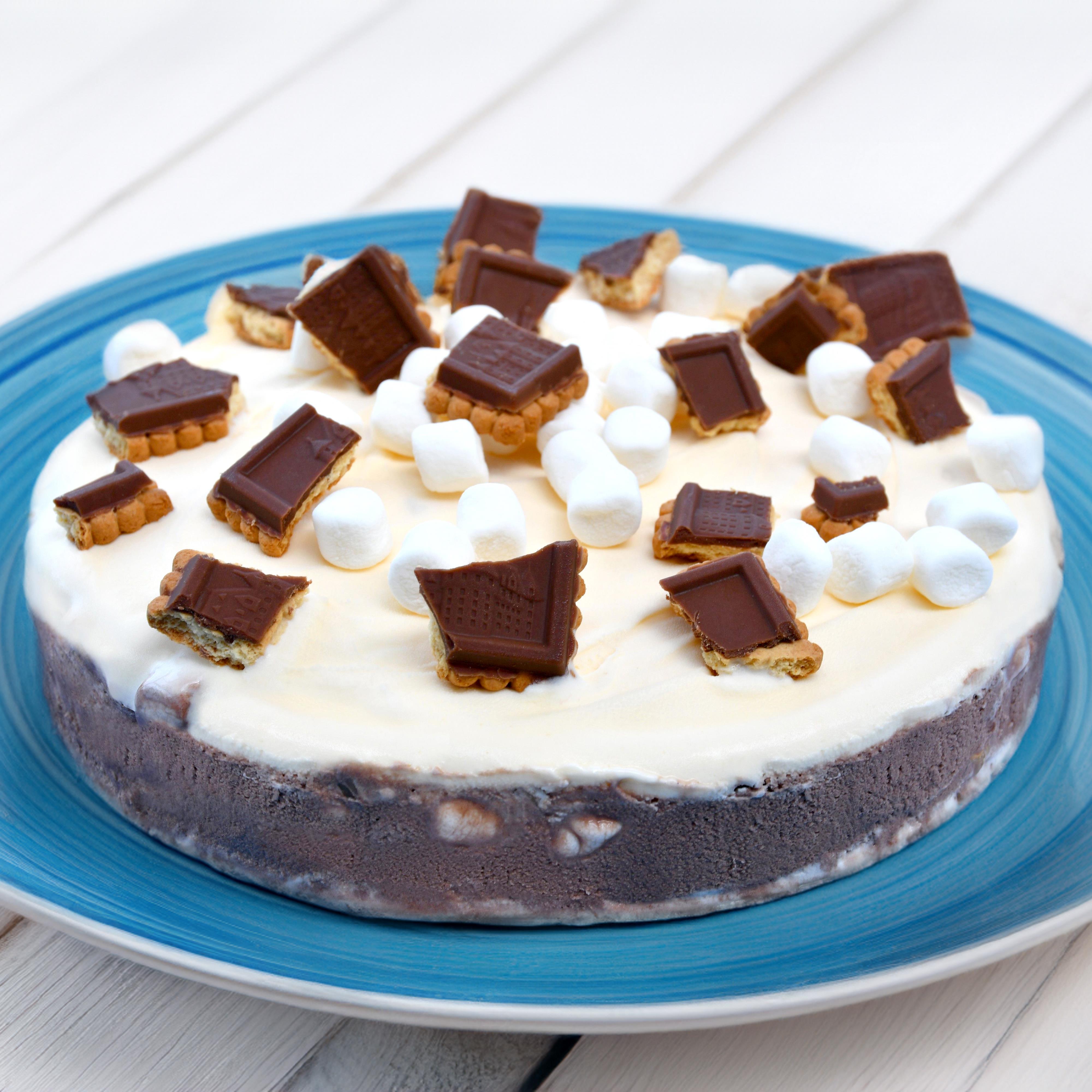 Gâteau à la crème glacée aux s’mores