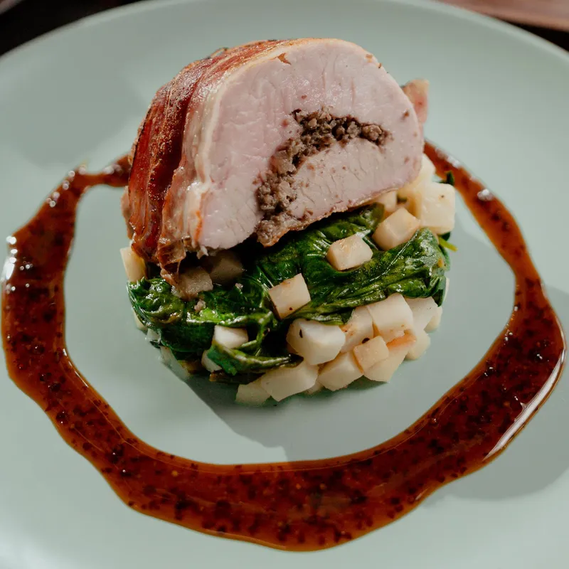 Filet de porc farci aux champignons et au fromage