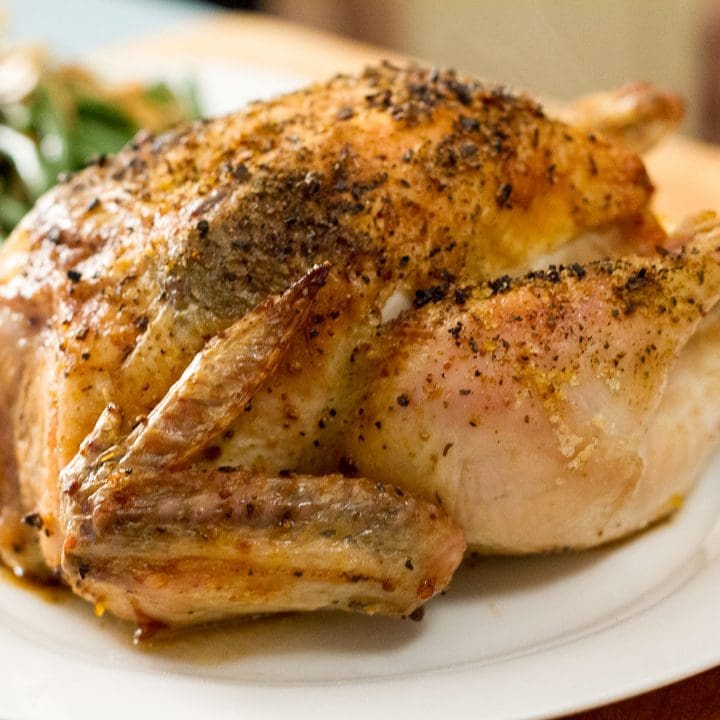 Poulet rôti au citron et romarin