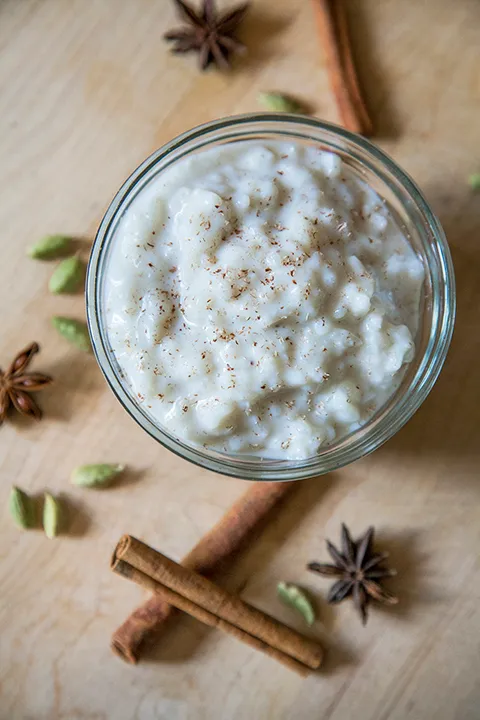 Pouding au riz au lait d'amande et de coco