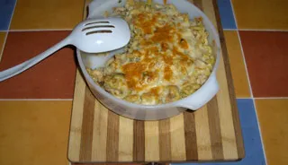 Macaroni gratiné au thon