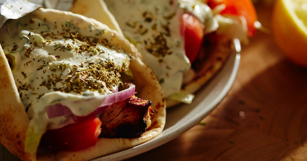 Pita souvlaki maison