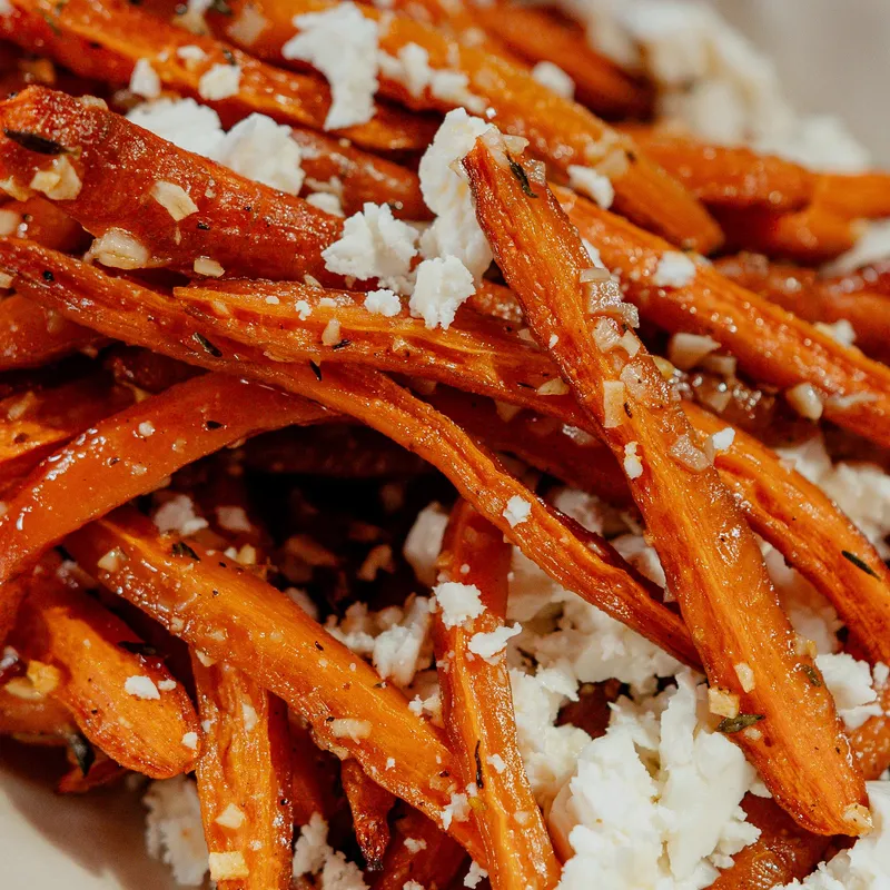 Carottes rôties au fromage feta