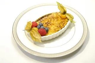 Crème brûlée aux petits fruits des champs