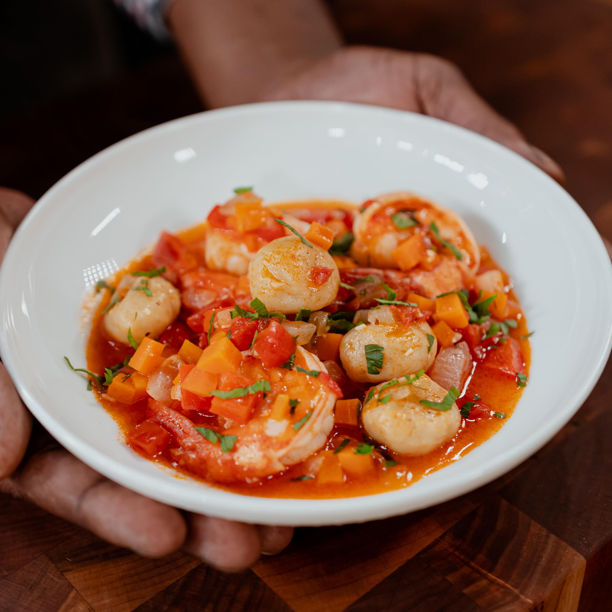 Dombrés aux crevettes