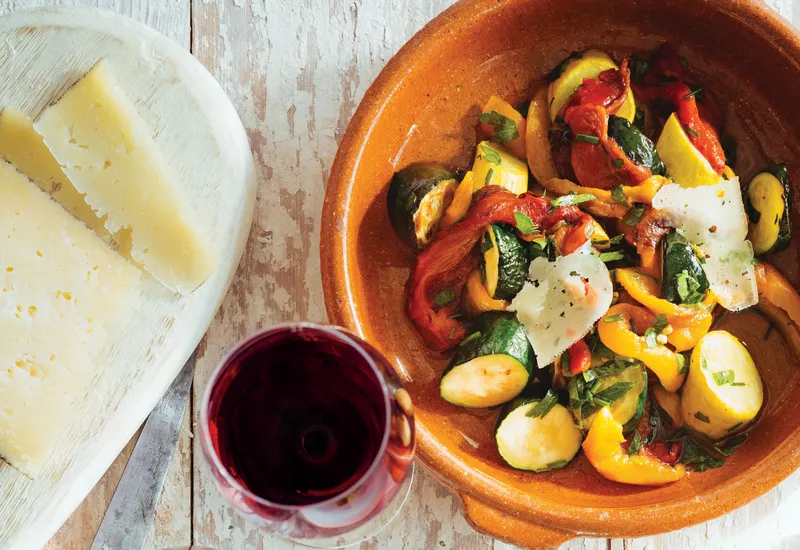 Salade de poivrons rôtis et fromage Taliah