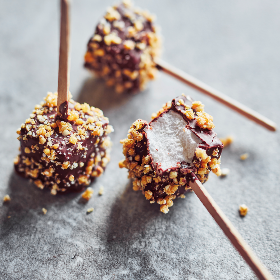 Bouchées chocolatées à la guimauve et quinoa croustillant