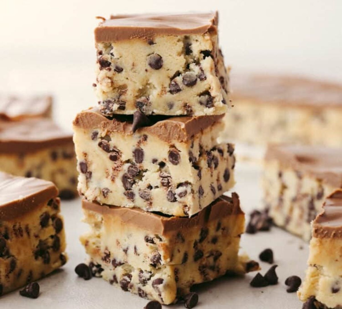 Barres de chocolat à la pâte à biscuits