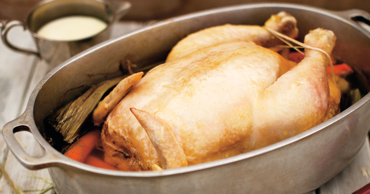 Poule au pot aux herbes salées du bas du fleuve